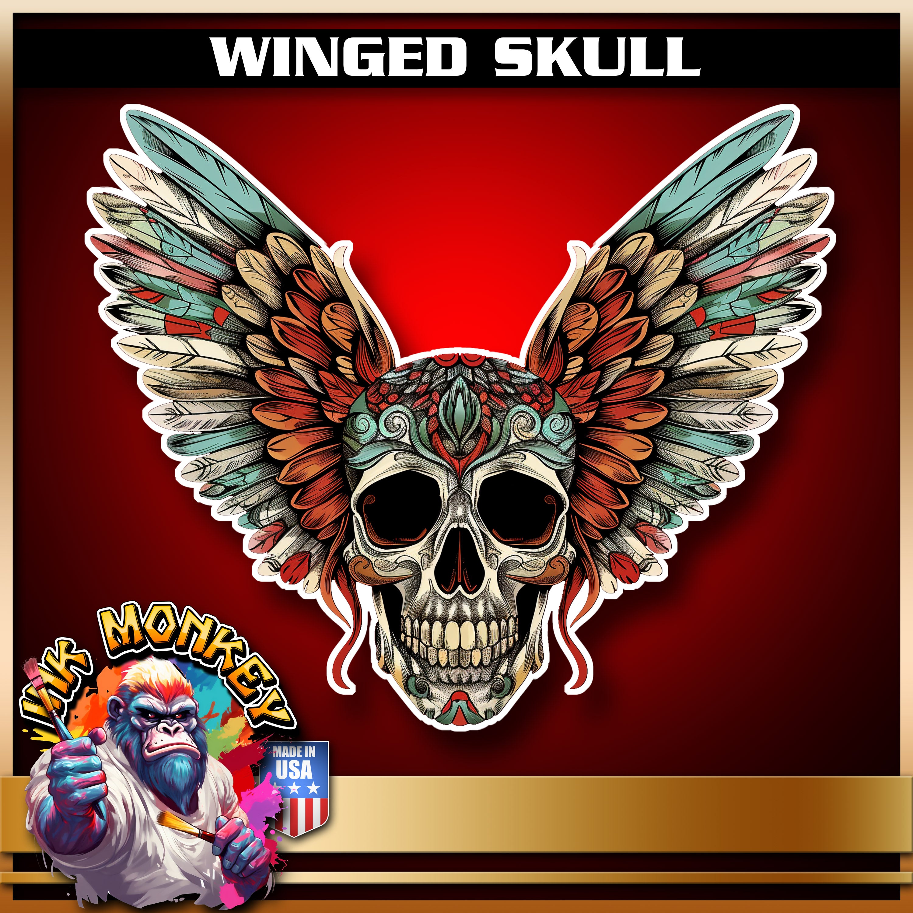 Winged Skull - Decal